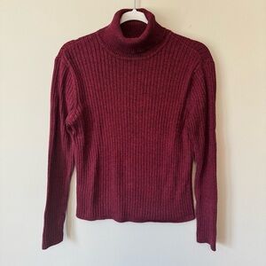 Vintage Talbots Heathered Red Size Medium Turtleneck Cotton